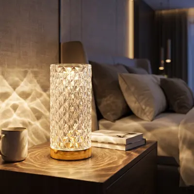 Crystal Rose Touch Lamp