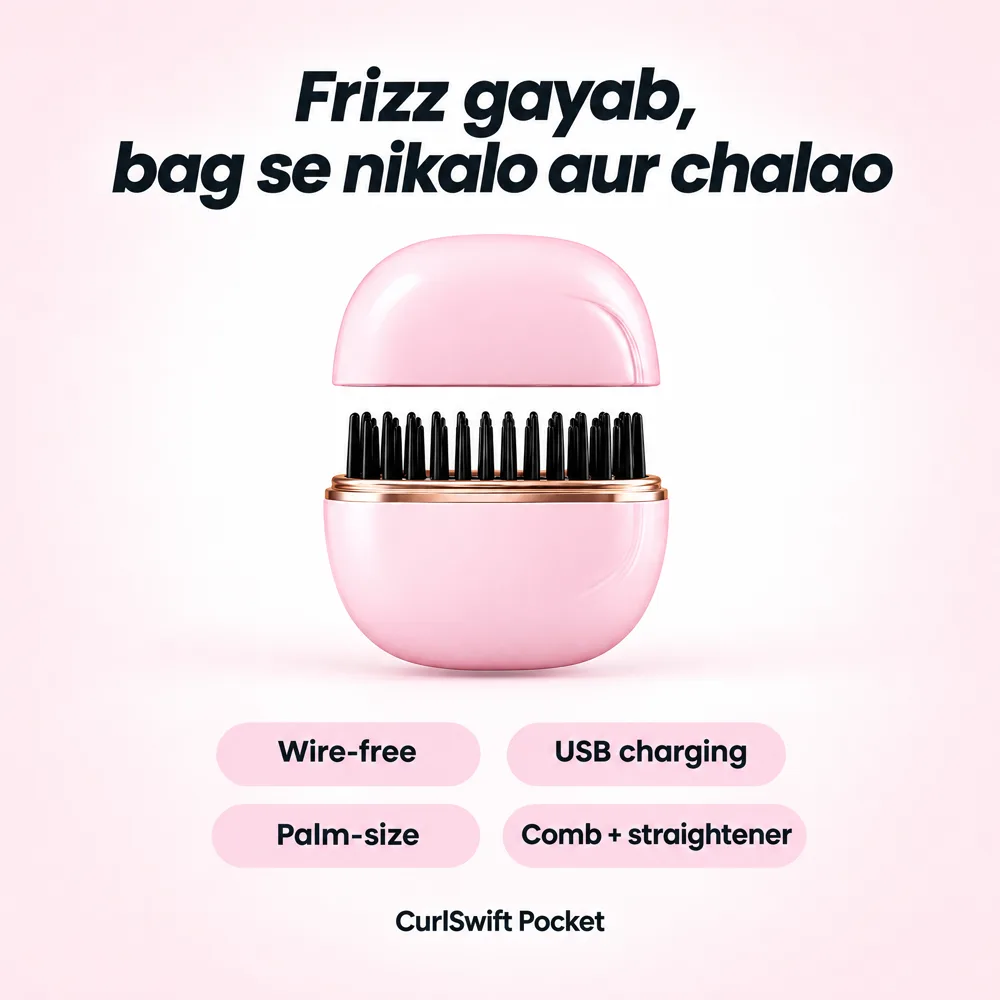 CurlSwift Pocket Hair Straightening Brush — image 1