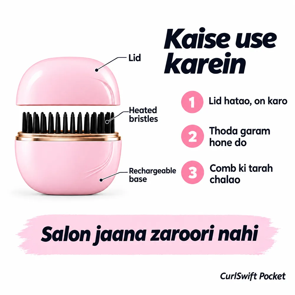 CurlSwift Pocket Hair Straightening Brush — image 5