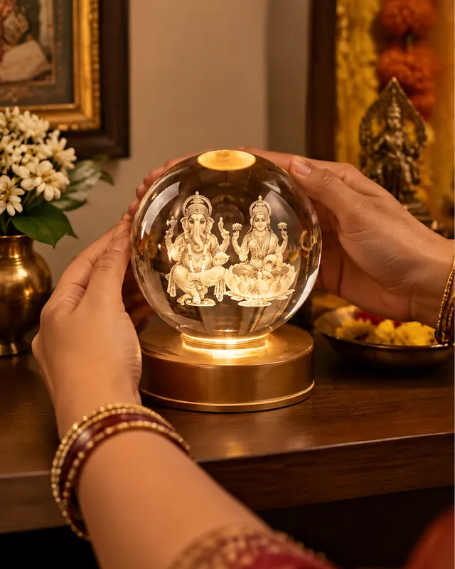 Ganesh Lakshmi Crystal Ball Lamp: step 1, Place