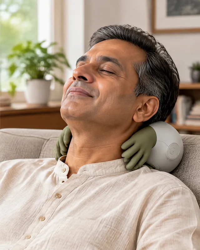 Palm Neck & Shoulder Massager: step 3, Relax