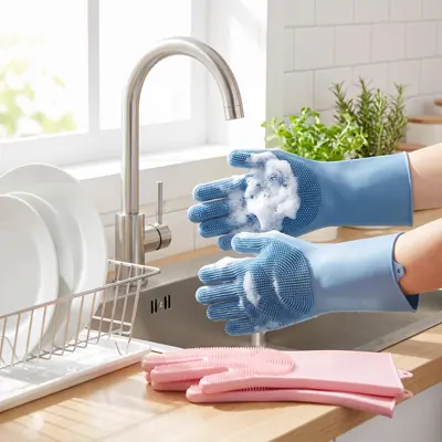 Silicone Scrub Gloves