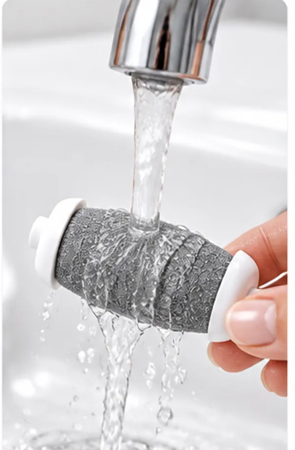 SilkHeel Electric Callus Remover: step 3, Rinse