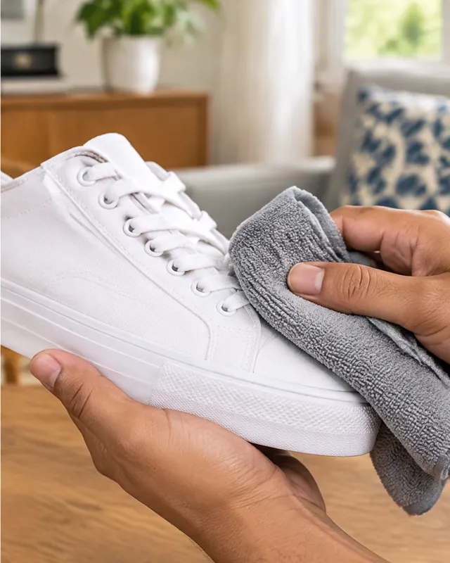 SoleFoam Foam Shoe Cleaner: step 3, Wipe