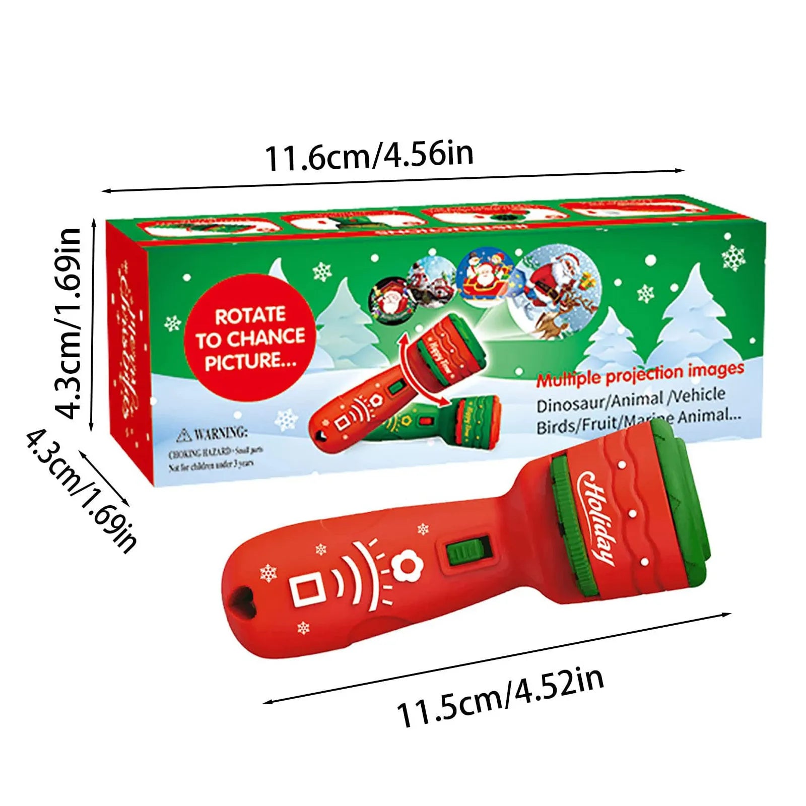 Flashlight Projector Santa Claus Christmas Tree Toys